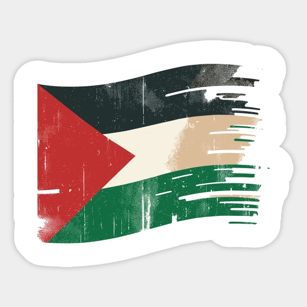 Vintage Palestinian Flag Sticker by Muslimory